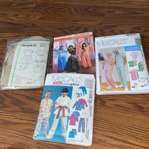 4 mix sewing costume patterns bundle #7